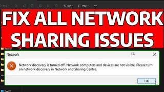 Fix All Network Sharing Issues | Fix Computer not showing in Network | Windows 11 | How To