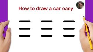 How to draw a CAR easy | How to draw a car simple