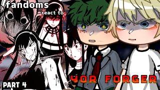 fandoms react to each other // yor forger // part 4 // gcrv // gacha club // sxf //