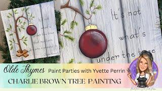 Paint a Charlie Brown Christmas Tree Step by Step Acrylic Paint Tutorial #acrylicpaintingtutorial