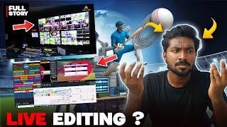 Cricket Match... Behind the Scenes.. How Live Editing is Done in Cricket Cricket Behind Scenes