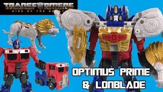 Beast Combiner 2 Pack Optimus Prime & Lionblade Review - Transformers Rise of the Beasts