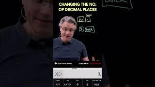 Changing the number of decimal places displayed on the BA II Plus calculator for the CFA exam