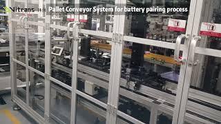 Pallet Conveyor System | Pallet Handling Solution with Modular Conveyor for battery production