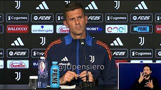 Conferenza stampa THIAGO MOTTA pre Juve-Napoli: "Gatti ok, su questi foglietti, Conte e De Rossi..."