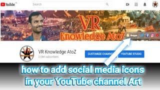 How to add Social media icon in YouTube in Tamil l VR Knowledge AtoZ