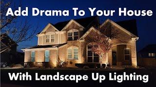 Landscape Up Lighting Your House for Dramatic Effect