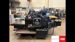 1958 Fully Serviced Original Heidelberg Cylinder die cutting machine for sale   Gab Supplies Ltd