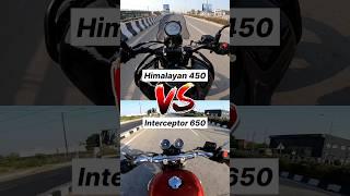 Himalayan 450 VS Interceptor 650  Gear Challenge  #shorts #interceptor650