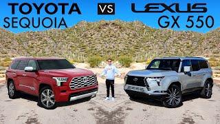 TOUGH LUXURY! -- 2024 Lexus GX 550 vs. 2024 Toyota Sequoia: Comparison