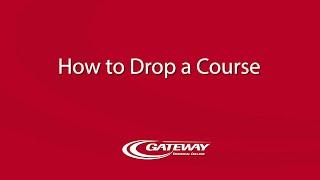 How to Drop a Course