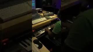 Yuvan Shankar Raja behind his studio composing session