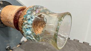 Woodturning – Hours Of Sanding to Make It Look Like Glass