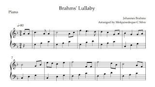 Johannes Brahms - Brahms' Lullaby - Arranged for solo piano, with music sheet