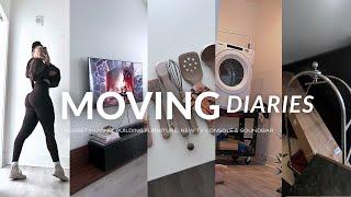 MOVING VLOG: i regret moving out + building furniture & new TV console