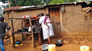 African  village  morning  routine