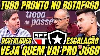 TUDO PRONTO MÍDIA DESTRINCHA ULTIMOS DETALHES PRA BOTAFOGO X SÃO PAULO NA LIBERTADORES!