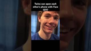 Konner can unlock Kennon’s phone with Face ID?!? #twins #twinlife #shorts