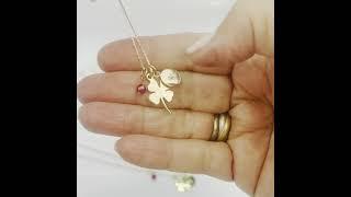 Personalised Good Luck Necklace with July Birthstone #birthstonejewelry #july #ruby #goodluck