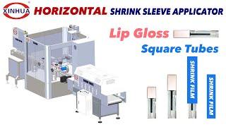 Lip Gloss Square Tubes Horizontal Shrink Sleeve Applicator