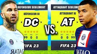 11 ATTAQUANTS vs 11 DÉFENSEURS sur FIFA 23 !  (Qui sont les meilleurs !?)