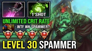 CRAZY LEVEL 30 WK SPAMMER Khanda Refresher 1 Shot Mortal Strike Unlimited Crit Hit Dota 2