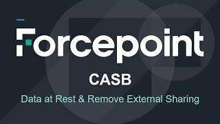 Data At Rest Scanning & Removing External Sharing Permissions | Forcepoint CASB