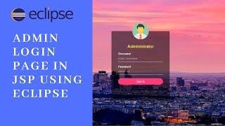 Admin Login Page in JSP using Eclipse