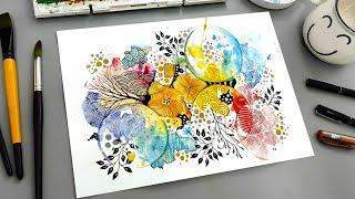 You've Never Seen Anything Like It! Amazing Watercolor Zentangle Design