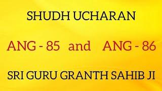 SHUDH UCHARAN ANG 85-86 || SRI GURU GRANTH SAHIB JI || SARBAT DA BHALA ||