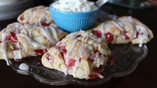 Strawberry Scones with Clotted Cream