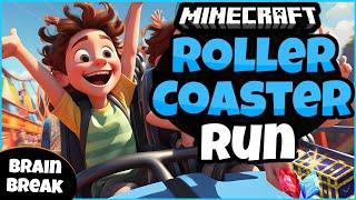  Roller Coaster Run 5   | Minecraft | Brain Break | Mini-Games | GoNoodle Inspired