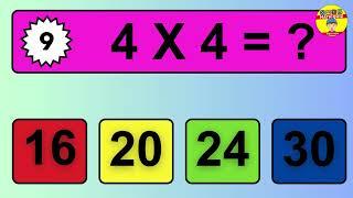 Maths Quiz for kids | Multiplication table Quiz for kids | Quiz Time