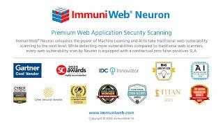 ImmuniWeb® Neuron | Premium Web Application Security Scanning