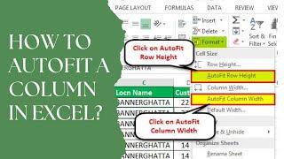 How to Autofit a column in Excel