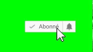 FOND VERT BOUTON S'ABONNER GRATUIT  SUBSCRIBE GREEN SCREEN FREE HD