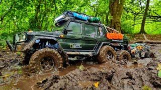 Mercedes G63 AMG 6x6 Mud Run | Traxxas TRX6 w/ Trailer - 1/10 RC Crawler