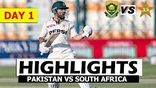 PAKISTAN VS SOUTH AFRICA 1ST TEST MATCH HIGHLIGHTS 2024 | DAY 1 | PAK VS SA