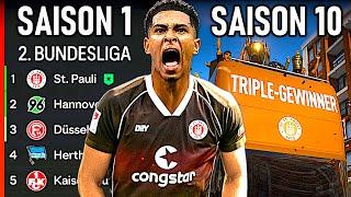 ICH ÜBERNEHME ST. PAULI FÜR 10 SAISONS in EA FC 24 !!! 