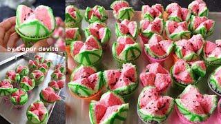 RESEP BOLU MEKAR KUKUS SEMANGKA  - LEMBUT EMPUK - ENAK