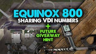 Metal Detecting With Minelab Equinox 800, Sharing VDI Numbers! Future Giveaway Hint!