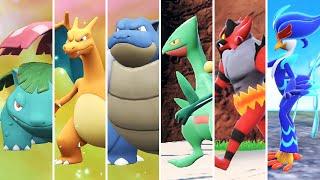 Pokémon Scarlet & Violet : All Starters Evolutions Comparison (Indigo Disk)