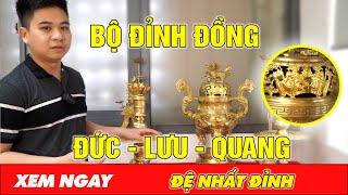 Bộ đỉnh đồng chữ Việt Đức Lưu Quang. đỉnh đồng catut