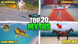 Top 20 Epic Myths in BGMI PUBG | Big Companion | 3.4 Update New Mysterious Busted Myths