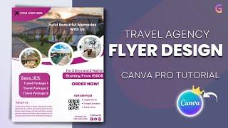 Travel Agency Flyer Design Tutorial On Canva Pro | Canva Design Tutorial