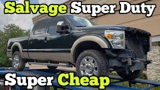 I Bought a TOTALED Ford F250 at Salvage Auction and Rebuilt Most of it in a Few Hours!