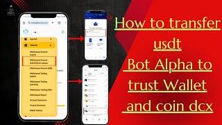 How to withdraw bot alpha | bot alpha से निकासी कैसे करे | how to withdraw usdt from bot alpha |