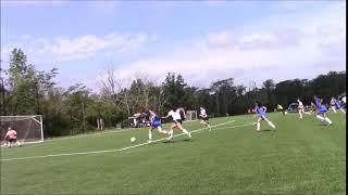 Lindsay Bair scores a goal at Pioneer Soccer Showcase 2019