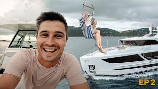 We Hung a Swing-chair Off a Superyacht For This... | Horizon Yachts