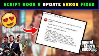 Script Hook V Critical ERROR After New Update Rockstar